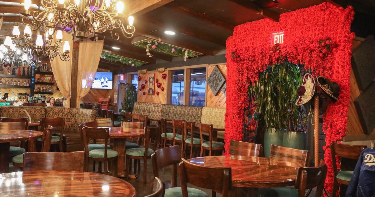 Seating area and bar