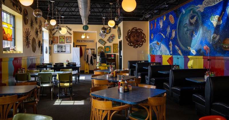 interior, diner area, tables