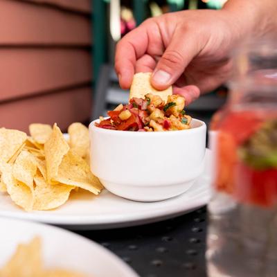 Ceviche and chips