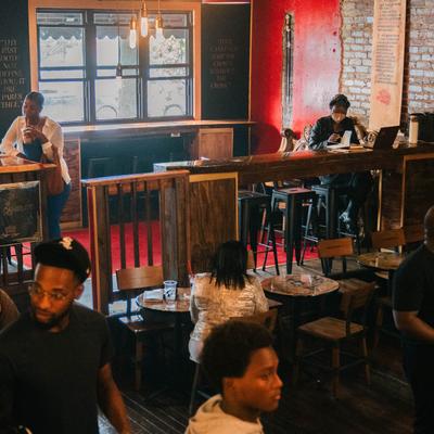 Interior, dining area.