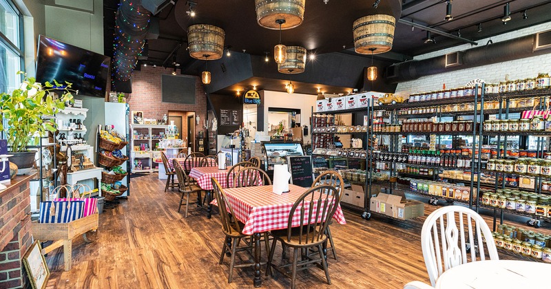 Interior, shop and dining area