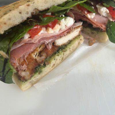 Caprese sandwiches.