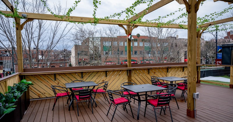 Exterior, patio, seating area