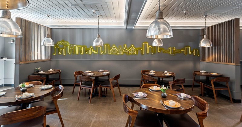 Restaurant interior, dining area