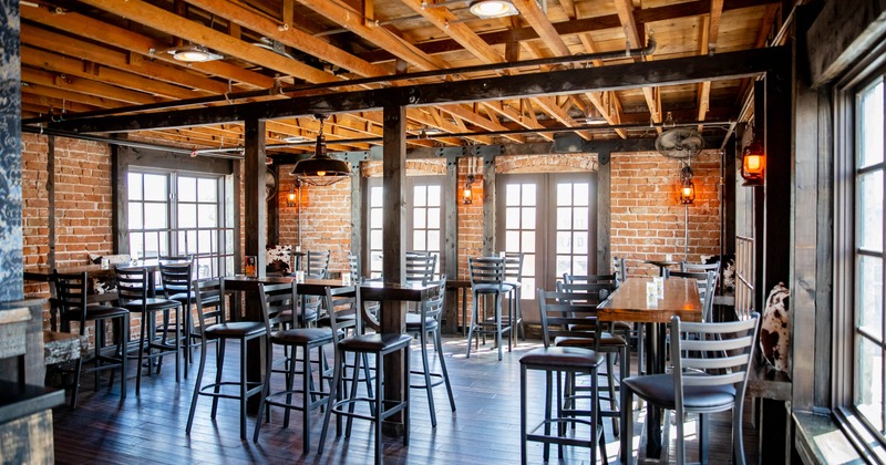 Interior, tables and chairs