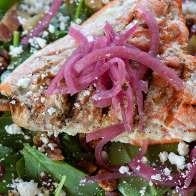 PNW Salmon Spinach Salad photo