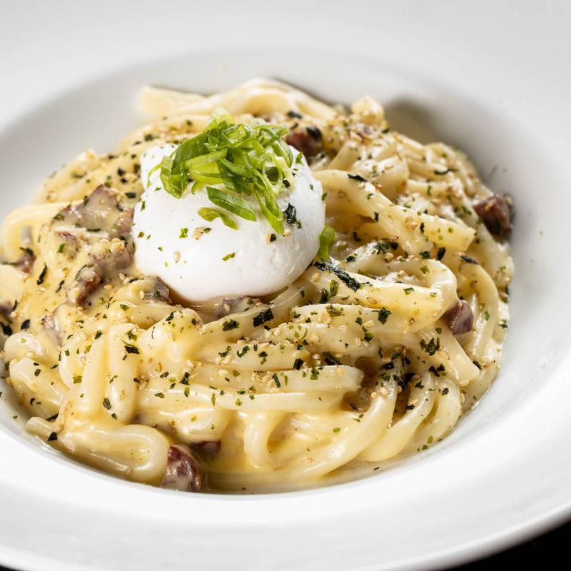Udon Noodle Carbonara photo