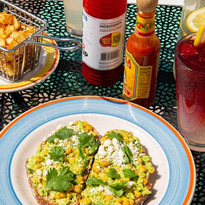 Two sandwiches, sauces on the side