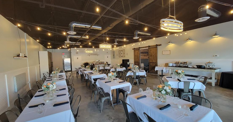 Bar with wall TV sets, bar area