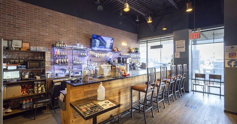 Interior, bar counter area