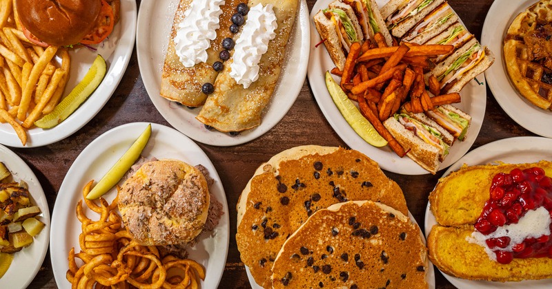 Assorted food dishes