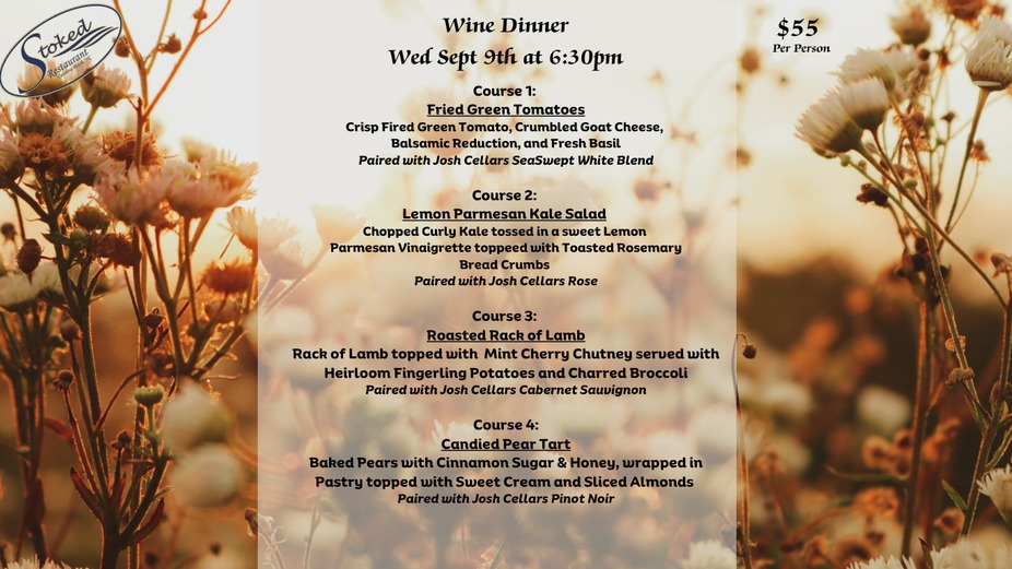 September 9th Wine Dinner event photo
