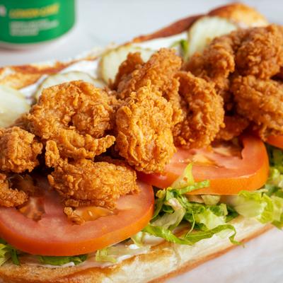 Shrimp and catfish po boy.
