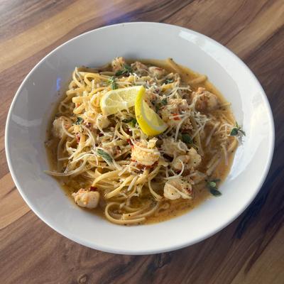 Piccata-Style Fresh Catch with linguine