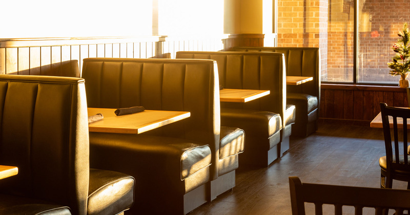 Interior, restaurant booths