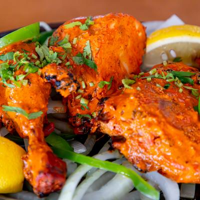 Tandoori Chicken, close up.