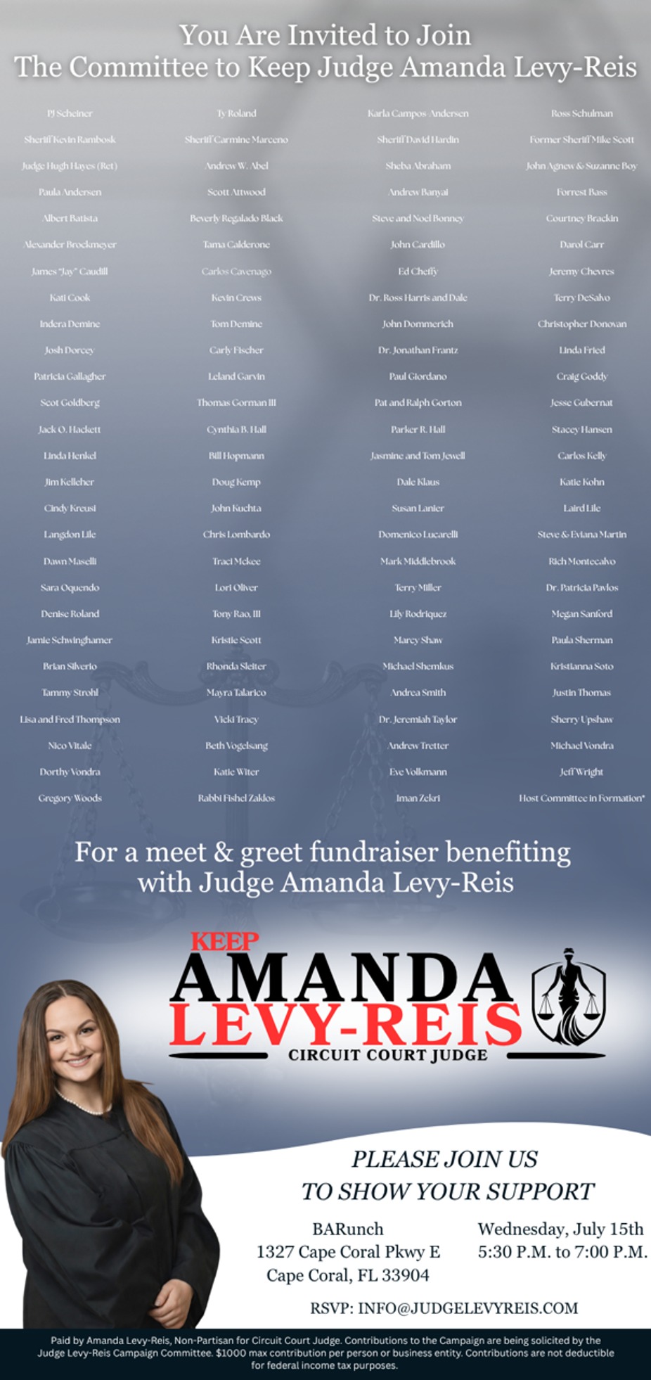 Judge Amanda Levy- Reis Meet & Greet Fundraiser event photo