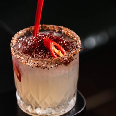 Spicy Margarita, side view.