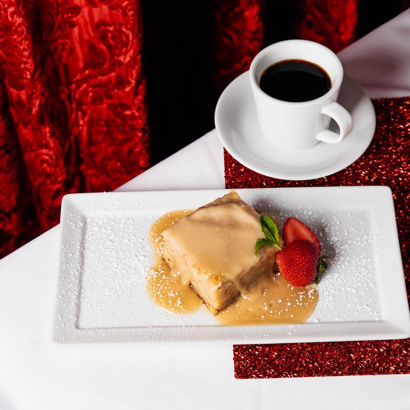 BREAD PUDDING WITH AMRETTO GLAZE photo