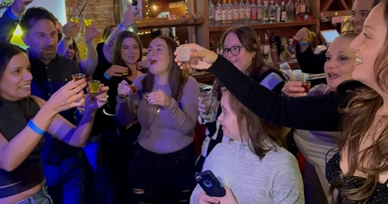 group of people celebrating at the best place for a party in hoboken, new jersey