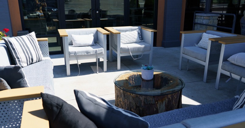 Exterior, seating area