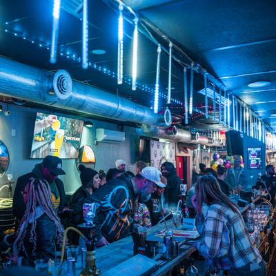 Interior, bar,people.