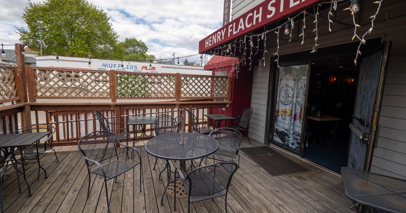 Exterior, tables and chairs on patio