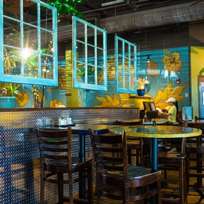 Interior, dining area.