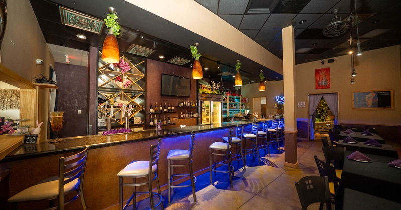 Interior with vertical garden decor