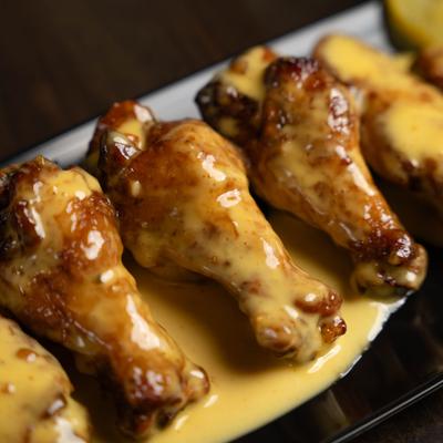 Honey mustard wings.