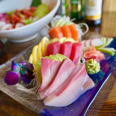 Sashimi platter.