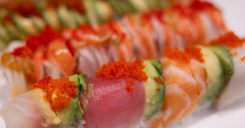 Sushi rolls, closeup