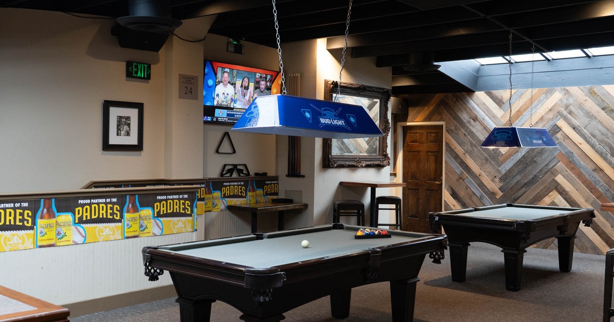 Interior, pool table area