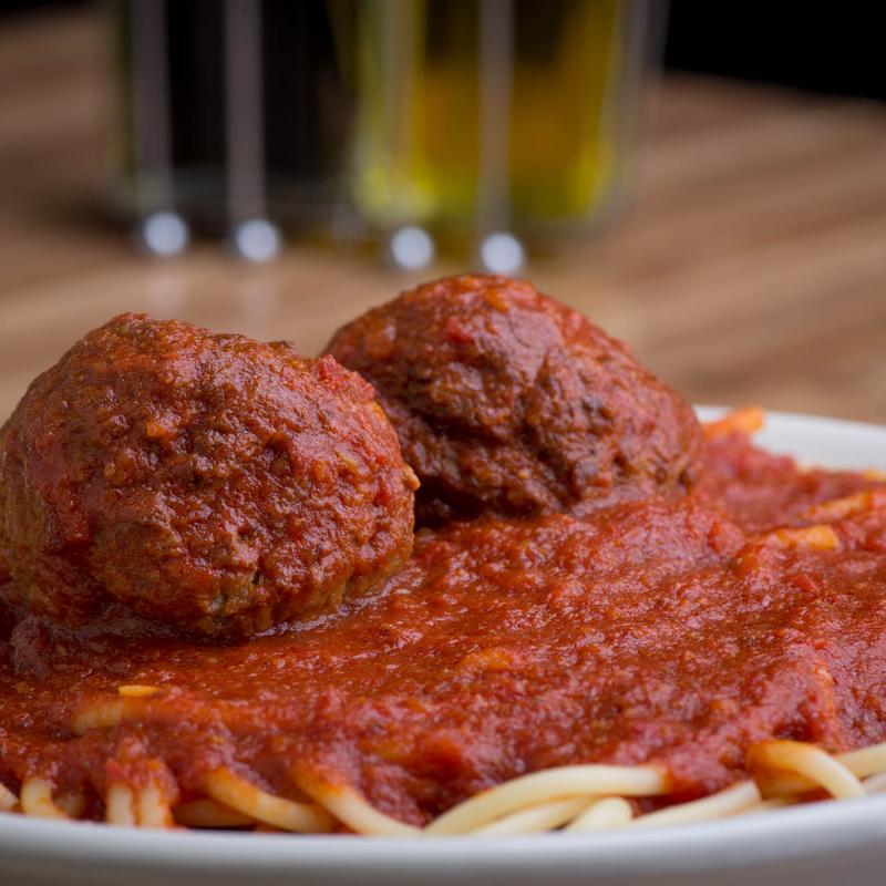 (bold)Spaghetti with Meatballs or Sausage(/bold) photo