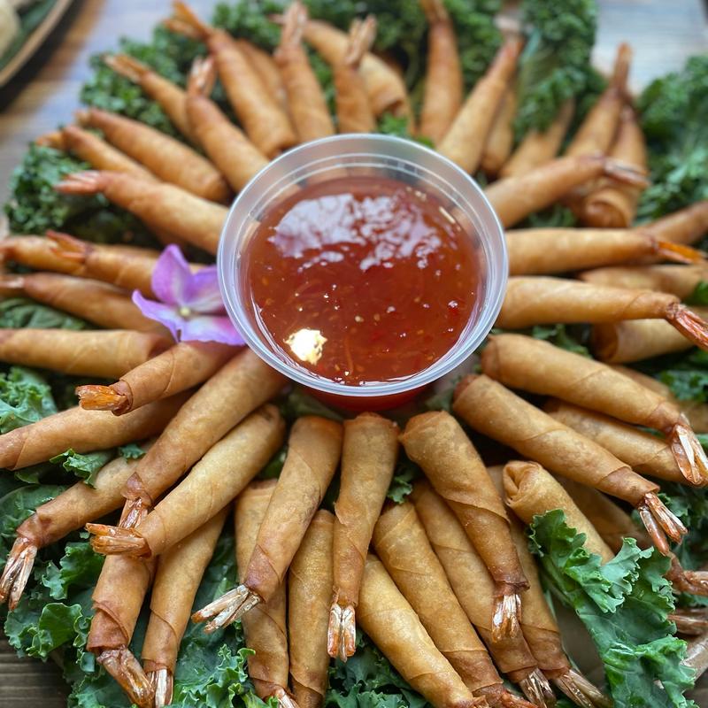 Shrimp wrapped rolls photo