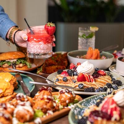 An assortment of dishes.
