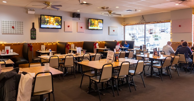 Diner area. tables and chairs