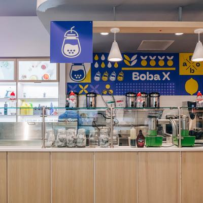 The serving counter.