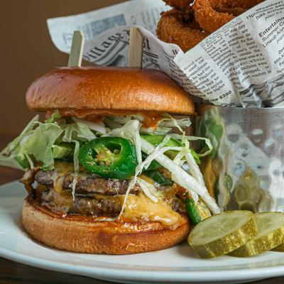 Jalapeno Burger, close up.
