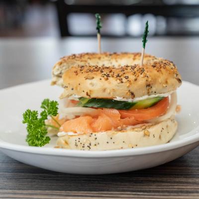 Lox bagel sandwich