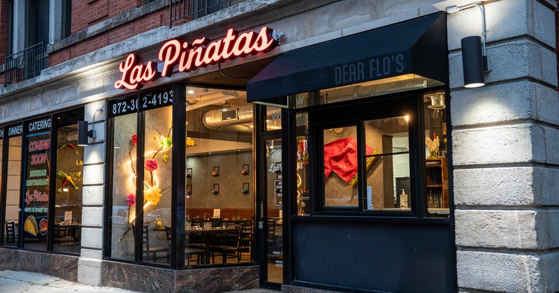 Exterior, angle view to restaurant and side walk
