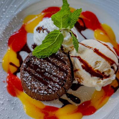 Chocolate Lava Cake plate.