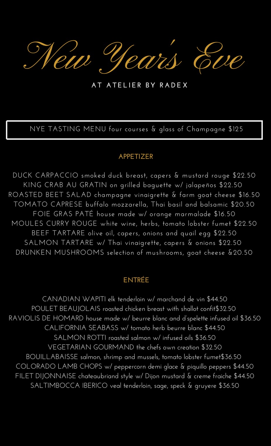 New Years Eve at Atelier event photo