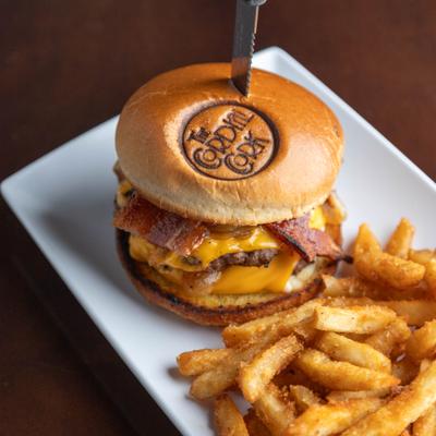 Goin' South Burger served with fries.