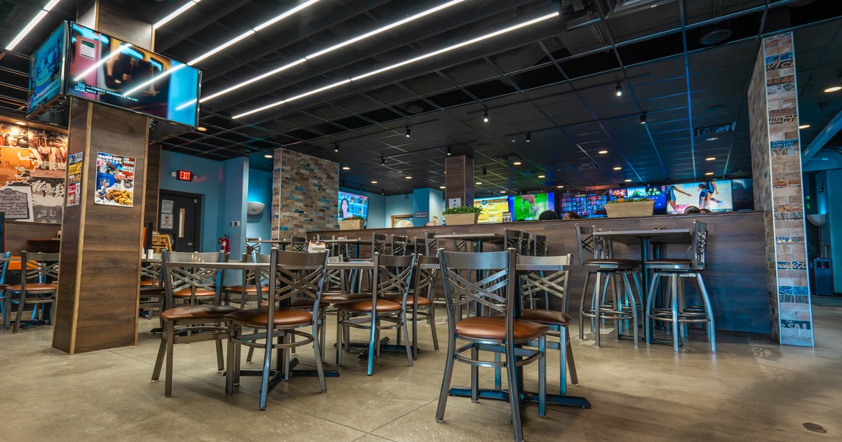 Interior, tables and chairs