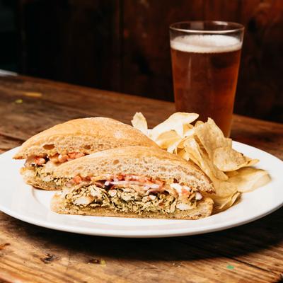 Pesto chicken sandwich