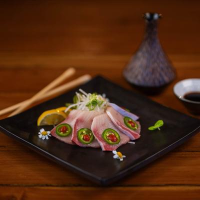 Yellowtail Jalapeno sushi.