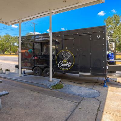 The food truck for Cockti Fried Chicken.
