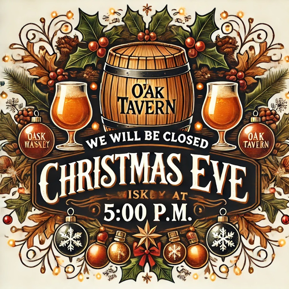 We will close at 5pm on Christmas Eve event photo