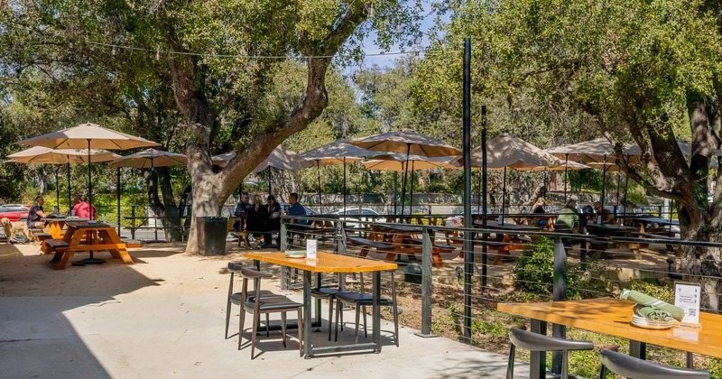 Spacious outdoor seating area